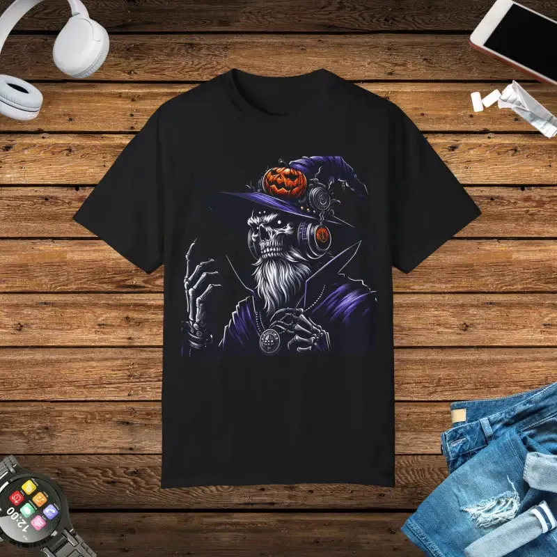 Halloween Skeleton Witch Comfort Colors Tee Soft Cozy