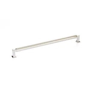Haniburton Cabinet Pull Handle - Cabinet Mount - 12" Brass/Polished Nickel