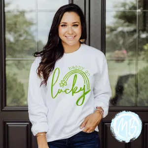 Happy Go Lucky Adult Sweatshirt