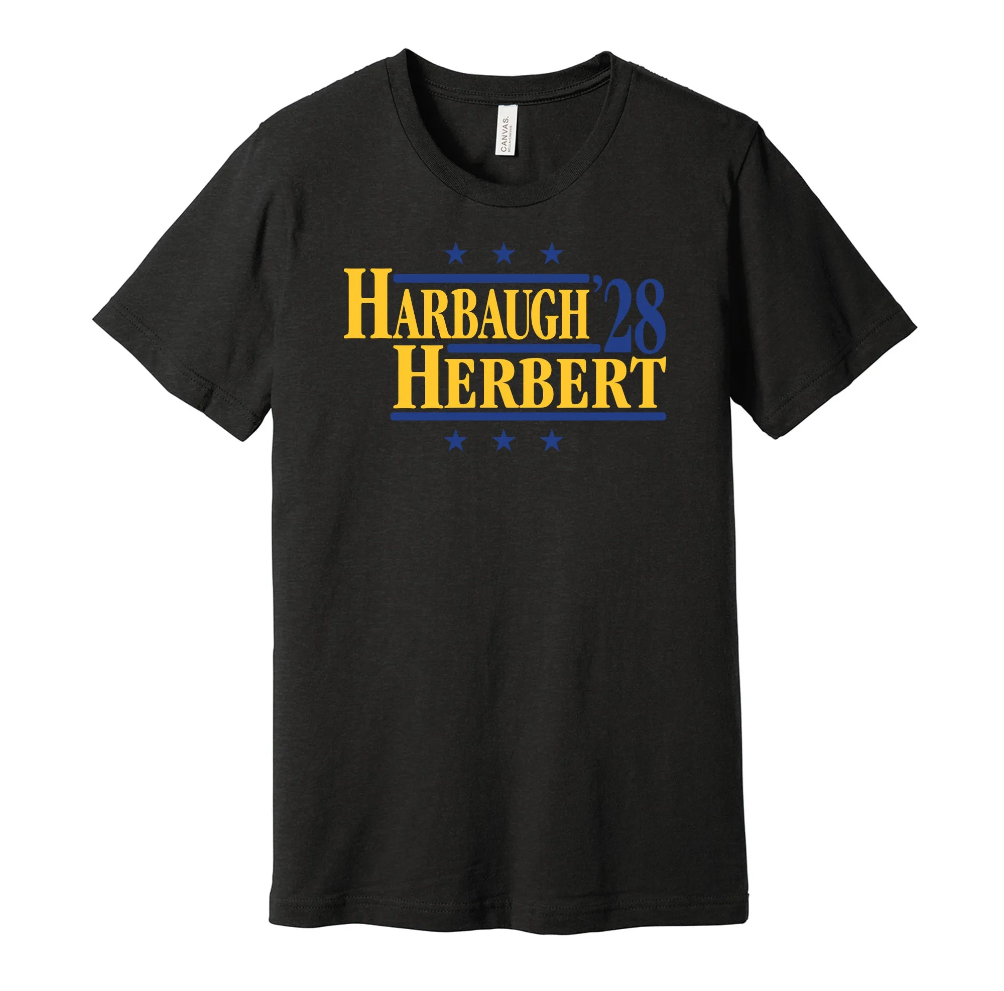 Harbaugh & Herbert '28 - Los Angeles Football Legends Political Campaign Parody T-Shirt - Hyper Than Hype Shirts