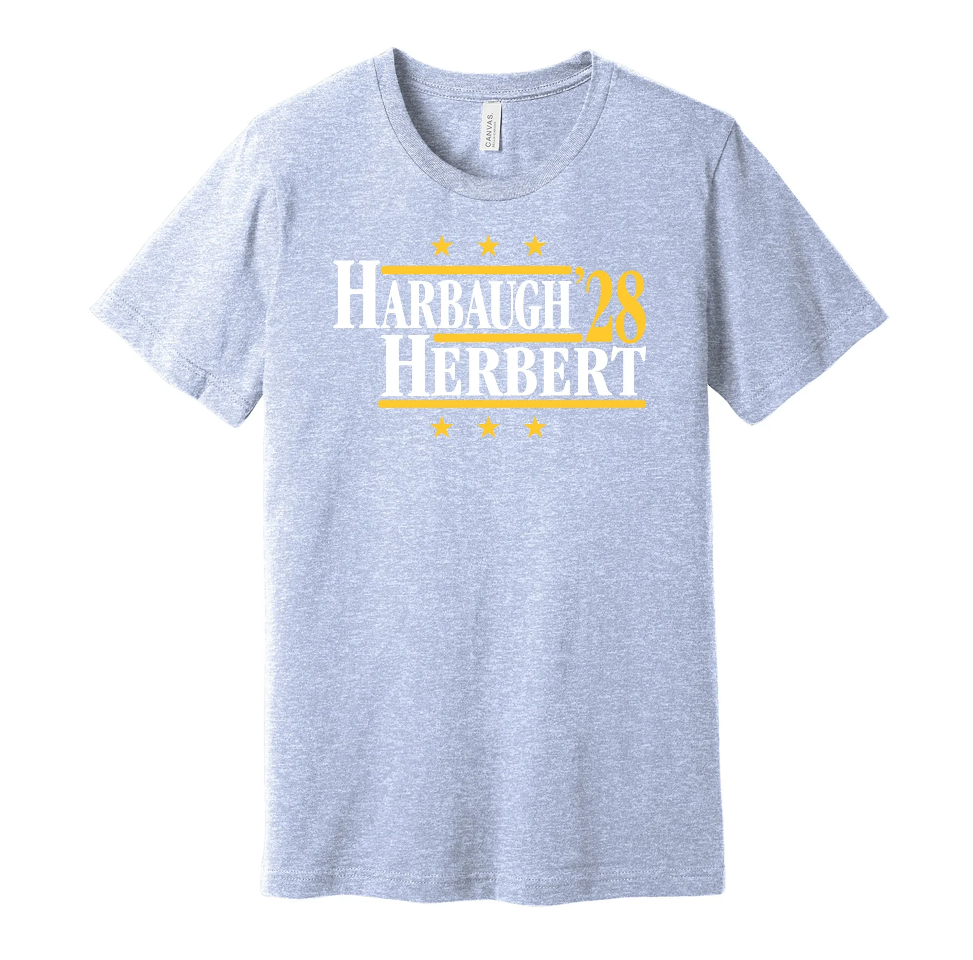 Harbaugh & Herbert '28 - Los Angeles Football Legends Political Campaign Parody T-Shirt - Hyper Than Hype Shirts