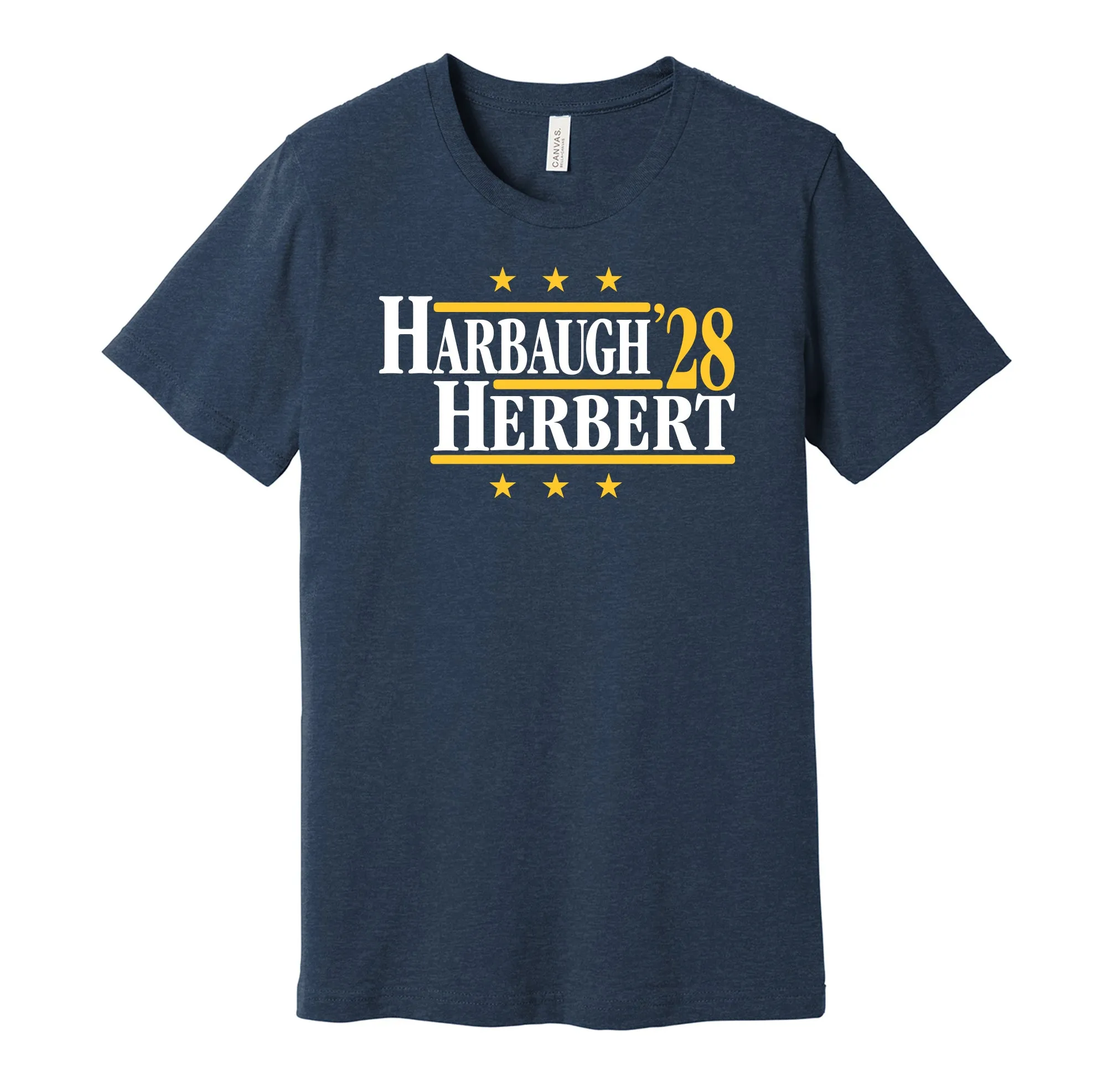 Harbaugh & Herbert '28 - Los Angeles Football Legends Political Campaign Parody T-Shirt - Hyper Than Hype Shirts