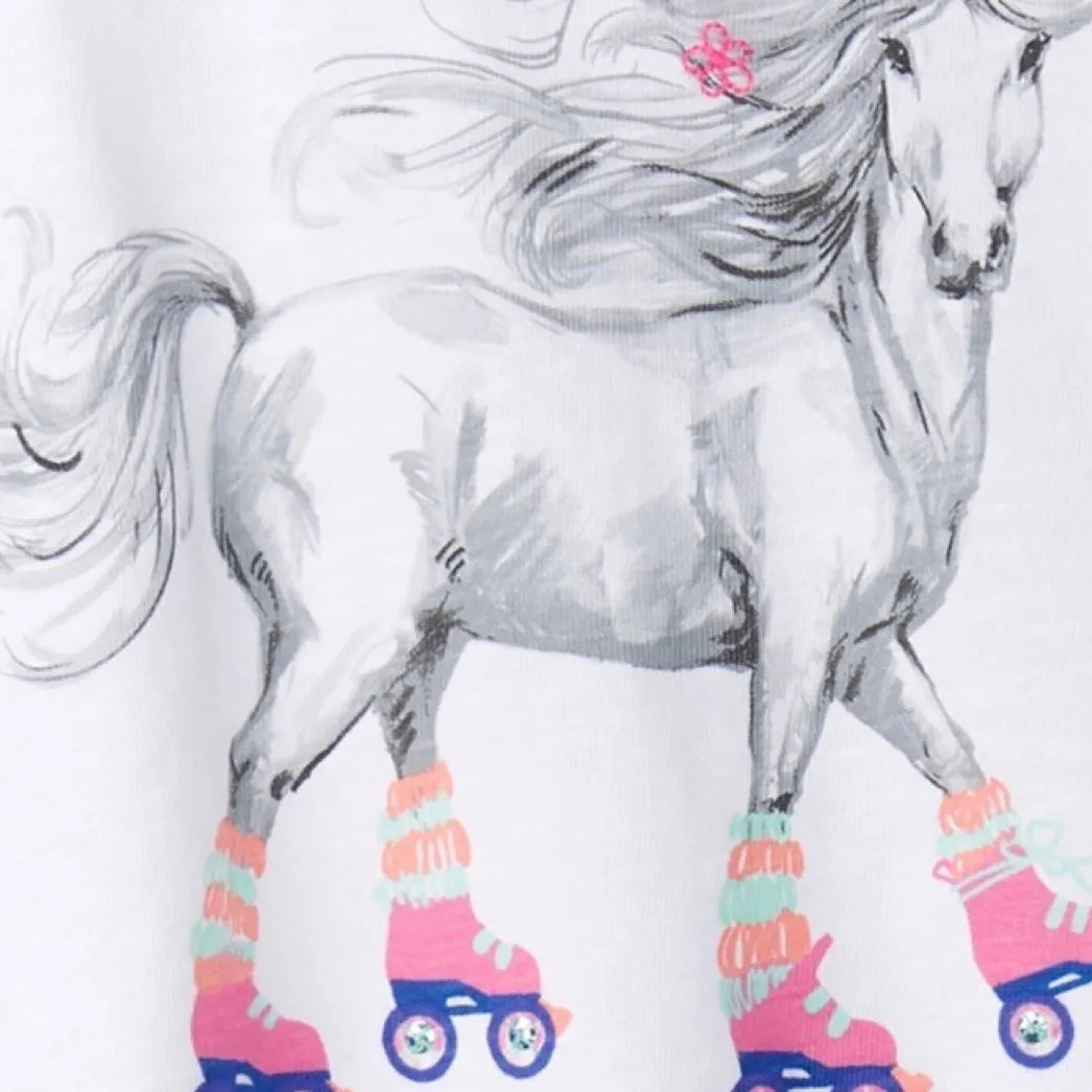Hatley Girls Roller Skates Graphic Tee