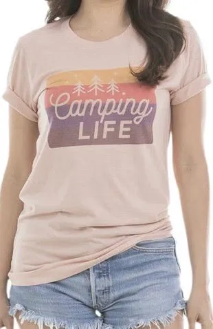 Hats or tanks { I'M A HAPPY CAMPER } { Camping hair don’t care } { Camping life } { Glamping hair don’t care } Embroidered distressed gray unisex trucker caps. Adjustable Velcro and hole for pony. RV there yet?