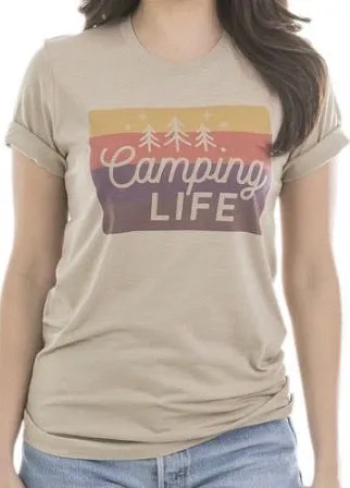 Hats or tanks { I'M A HAPPY CAMPER } { Camping hair don’t care } { Camping life } { Glamping hair don’t care } Embroidered distressed gray unisex trucker caps. Adjustable Velcro and hole for pony. RV there yet?