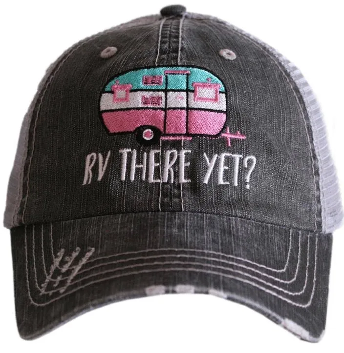 Hats or tanks { I'M A HAPPY CAMPER } { Camping hair don’t care } { Camping life } { Glamping hair don’t care } Embroidered distressed gray unisex trucker caps. Adjustable Velcro and hole for pony. RV there yet?