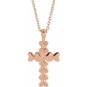 Heart Cross 16-18" Necklace or Pendant R42429