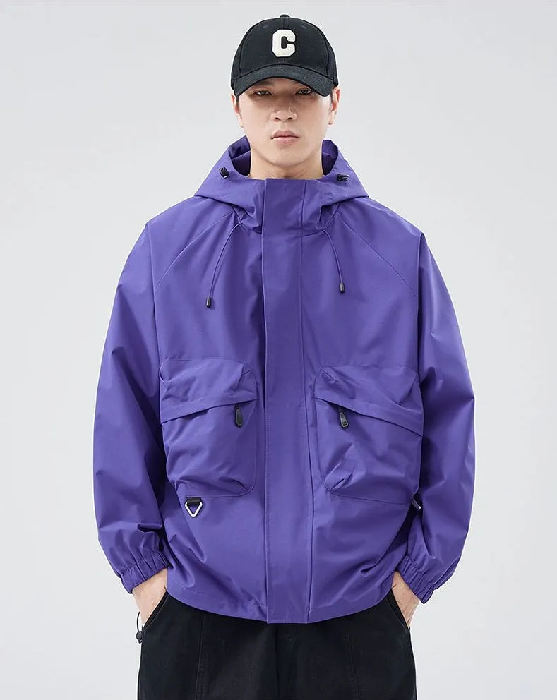 High Street Men's Raincoat with Stain-Resistant Features