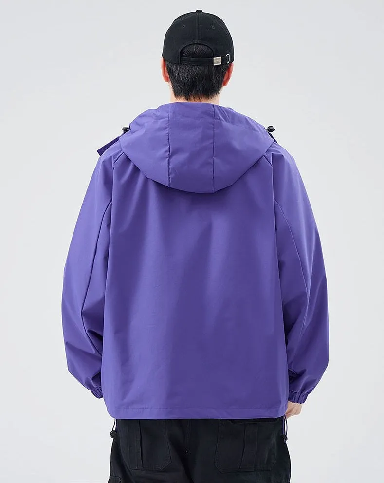 High Street Men's Raincoat with Stain-Resistant Features