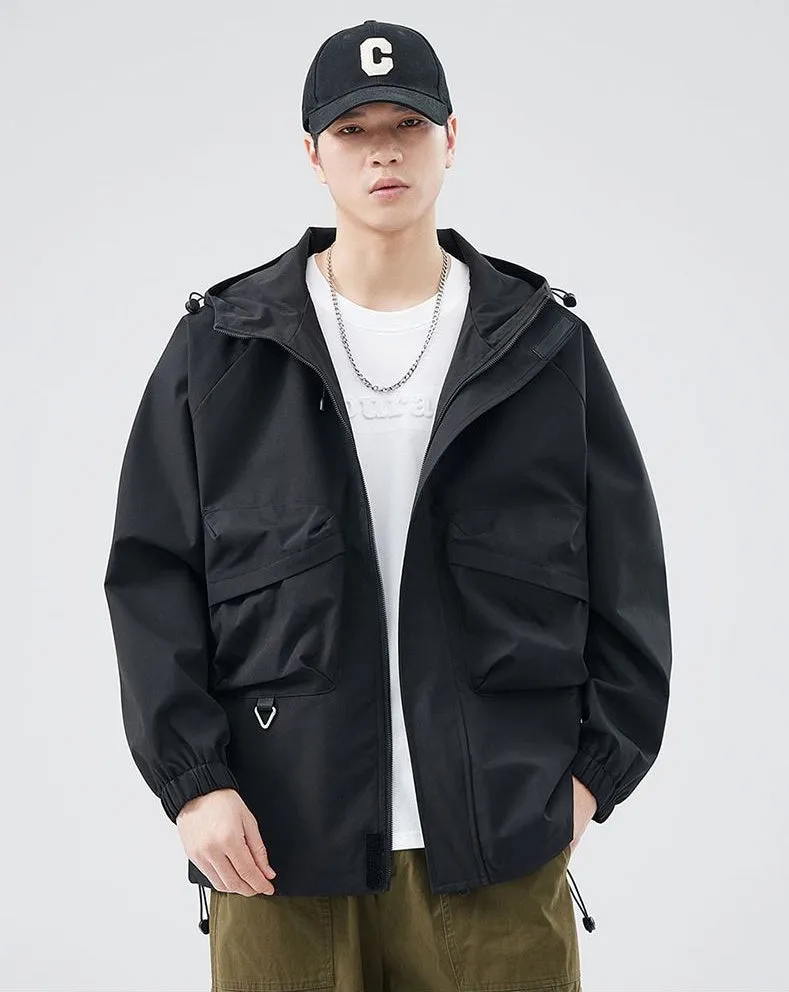 High Street Men's Raincoat with Stain-Resistant Features