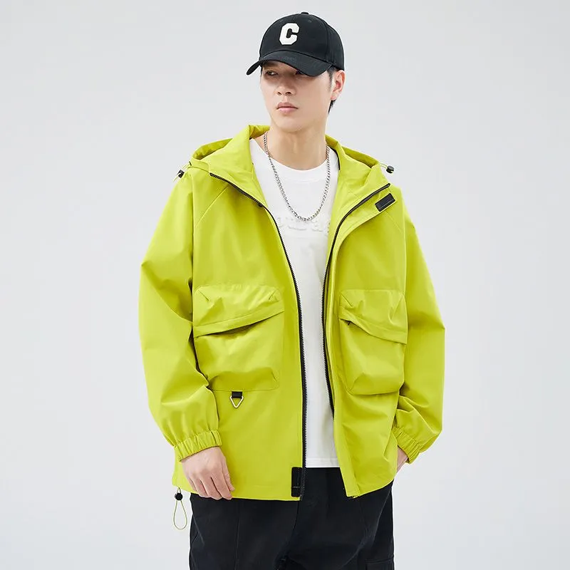 High Street Men's Raincoat with Stain-Resistant Features