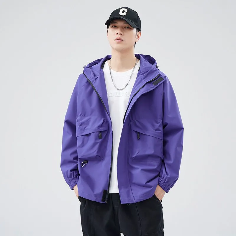 High Street Men's Raincoat with Stain-Resistant Features