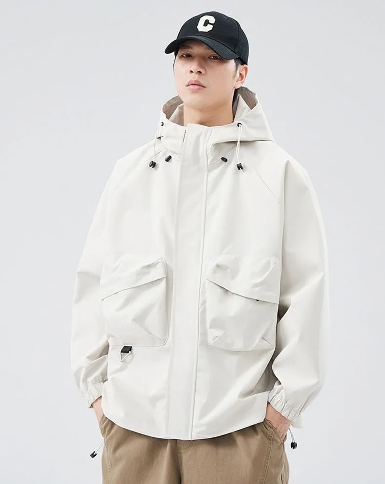High Street Men's Raincoat with Stain-Resistant Features