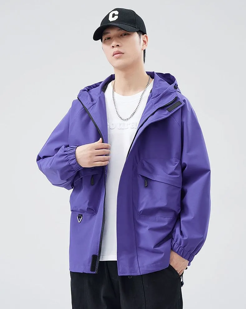 High Street Men's Raincoat with Stain-Resistant Features