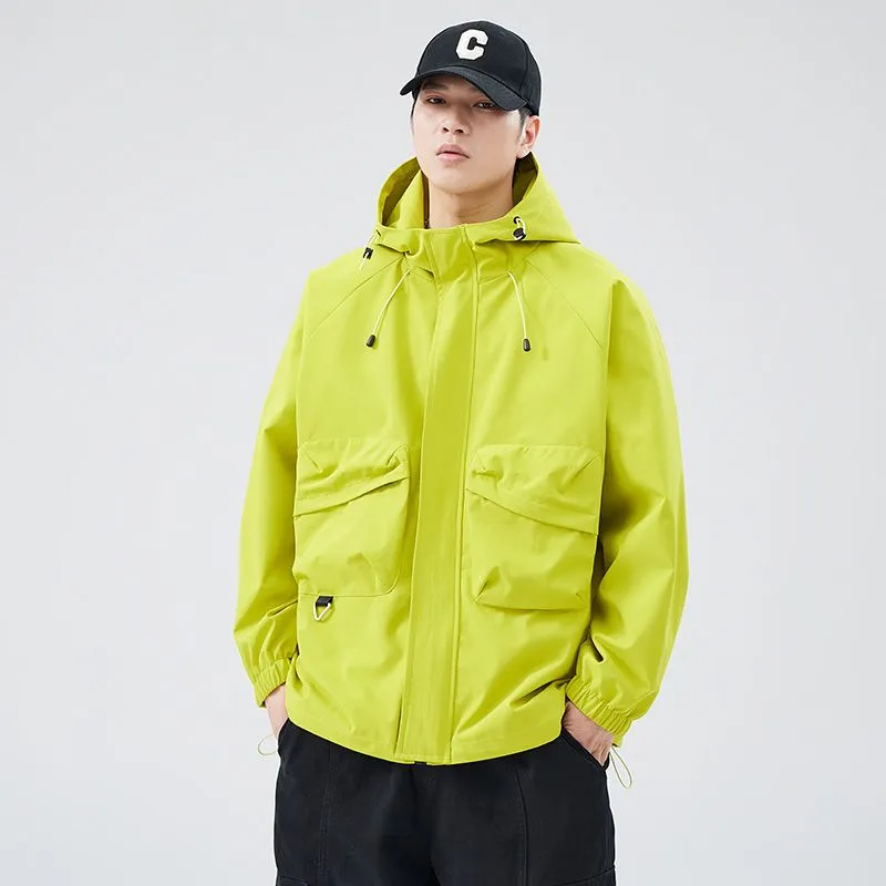 High Street Men's Raincoat with Stain-Resistant Features