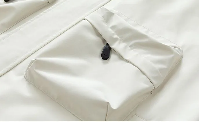 High Street Men's Raincoat with Stain-Resistant Features