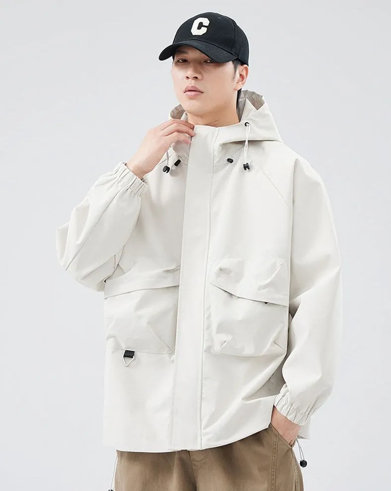 High Street Men's Raincoat with Stain-Resistant Features