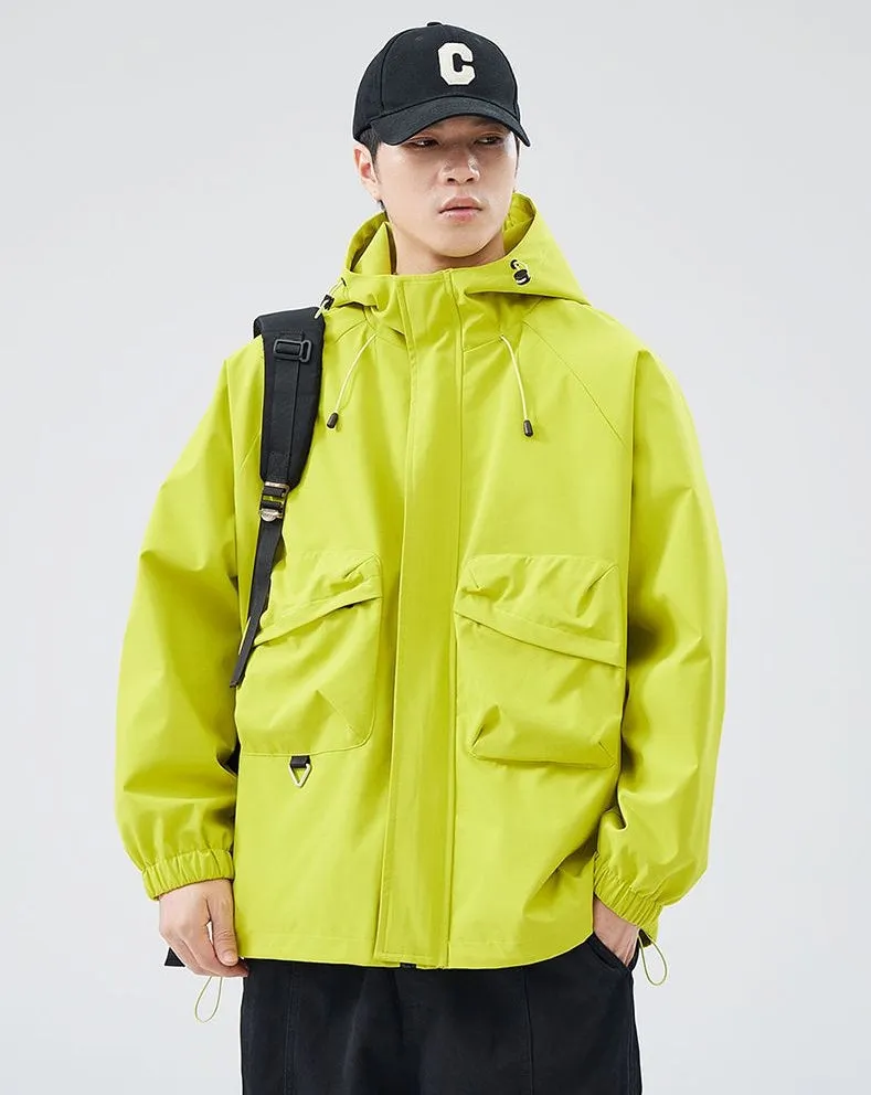 High Street Men's Raincoat with Stain-Resistant Features