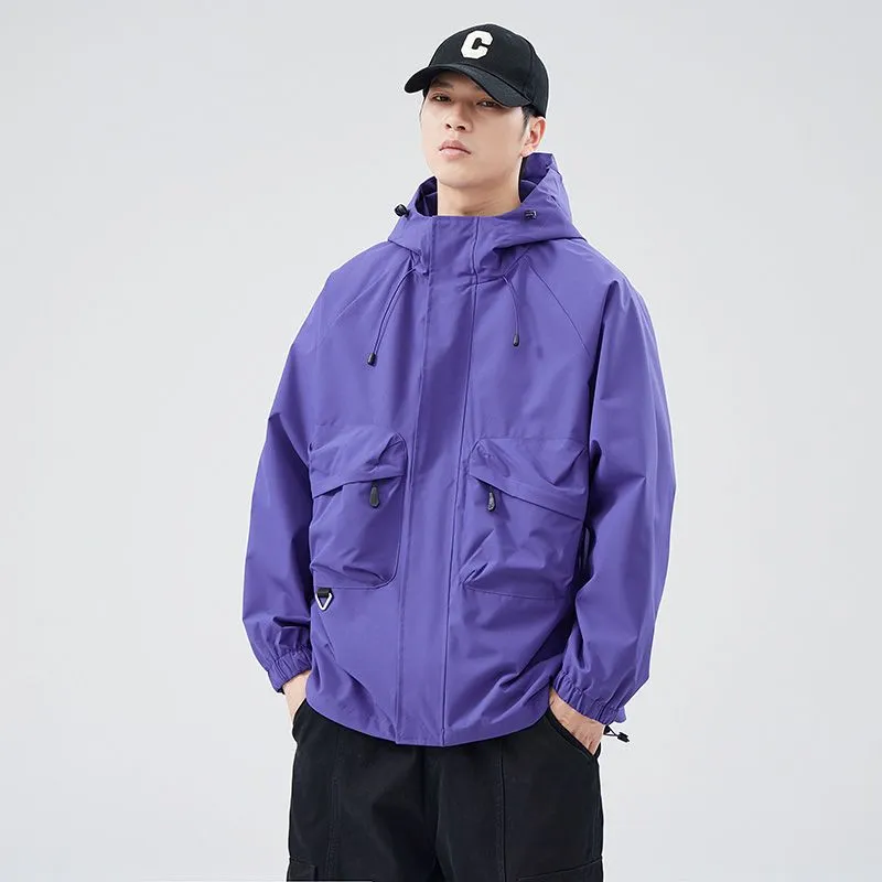High Street Men's Raincoat with Stain-Resistant Features