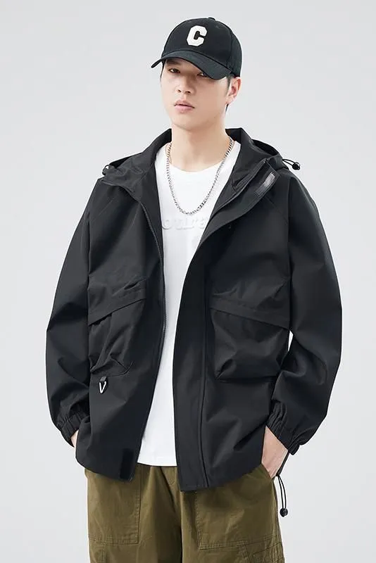 High Street Men's Raincoat with Stain-Resistant Features