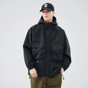 High Street Men's Raincoat with Stain-Resistant Features