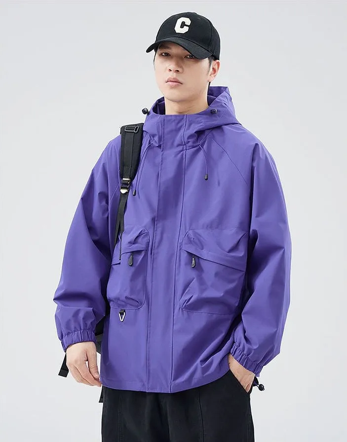 High Street Men's Raincoat with Stain-Resistant Features