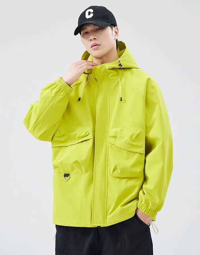 High Street Men's Raincoat with Stain-Resistant Features