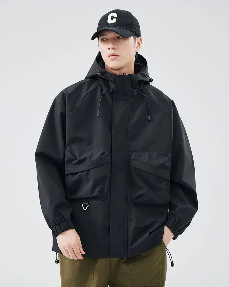 High Street Men's Raincoat with Stain-Resistant Features