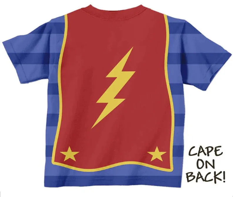 HPSP Shirt, Custom Birthday Shirt, Personalized Superhero Shirt, Boys Super Hero Birthday T-Shirt, Costume with Cape.