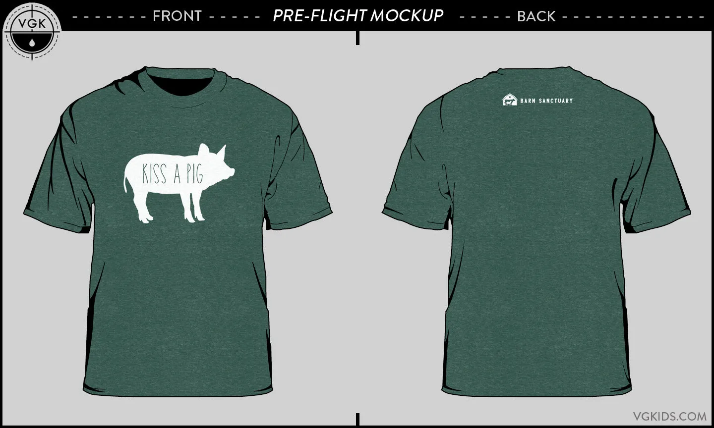 Hug a Cow Silhouette T-Shirt - Forest Green