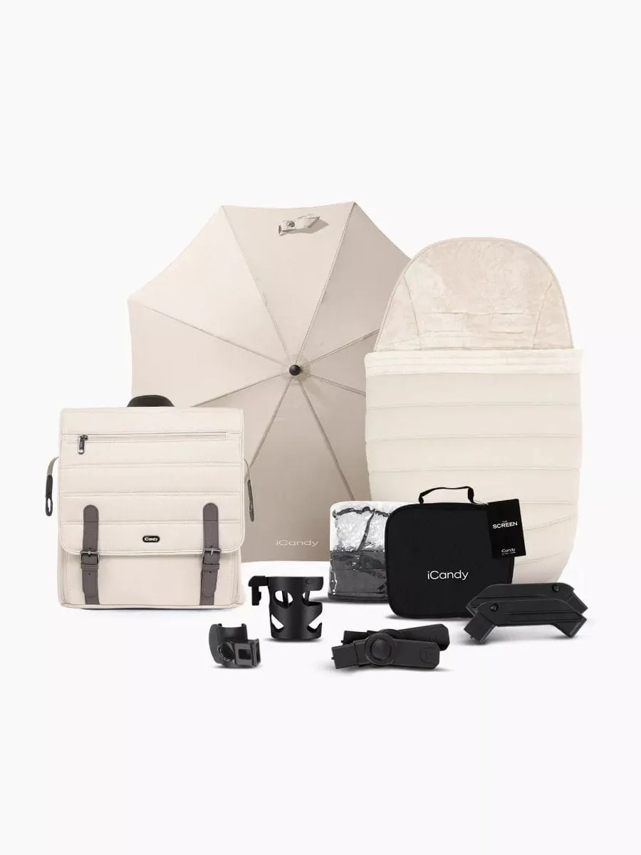 iCandy Peach 7 Cybex Cloud T Complete Travel System Bundle - Biscotti/Cozy Beige
