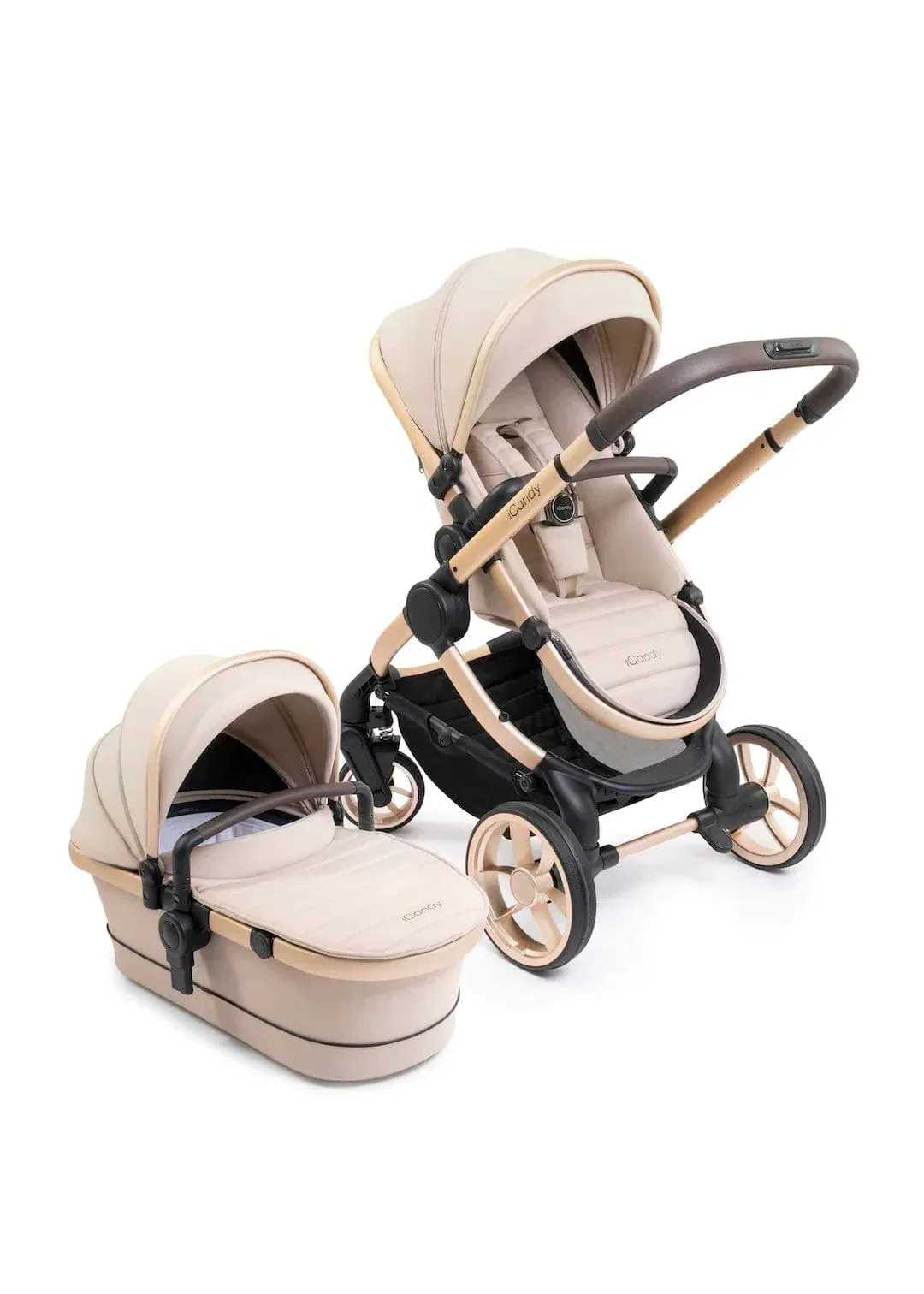 iCandy Peach 7 Cybex Cloud T Complete Travel System Bundle - Biscotti/Cozy Beige