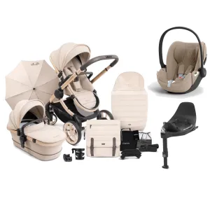 iCandy Peach 7 Cybex Cloud T Complete Travel System Bundle - Biscotti/Cozy Beige