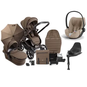iCandy Peach 7 Cybex Cloud T Plus Complete Travel System Bundle - Coco/Cozy Beige