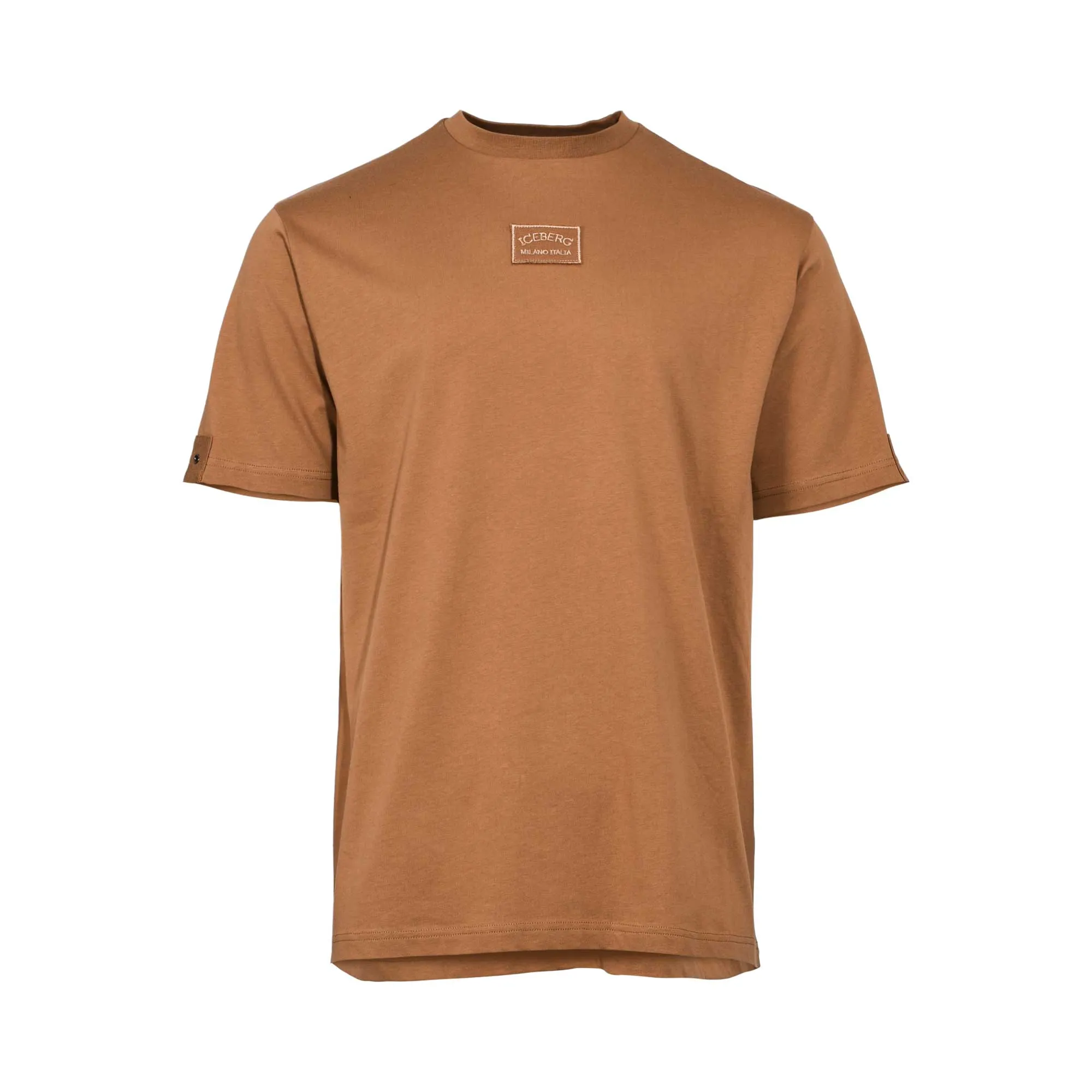 Iceberg Men's Brown Classic Logo Patch T-Shirt