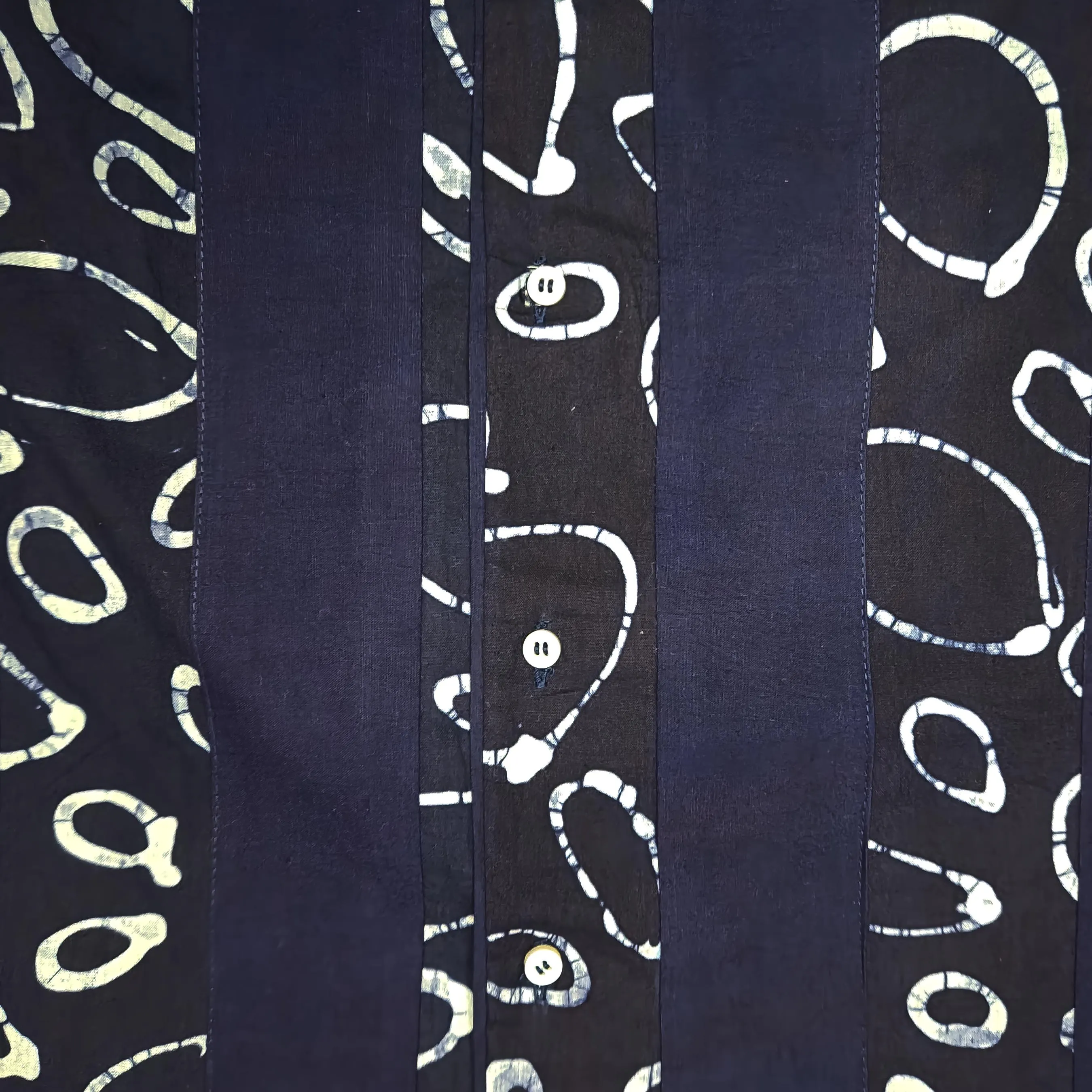 IJEBU SHORT SLEEVE PATCHWORK CAMP SHIRT