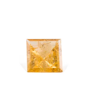 Imperial Topaz 8.14 Carat Square Cut Faceted Gemstone