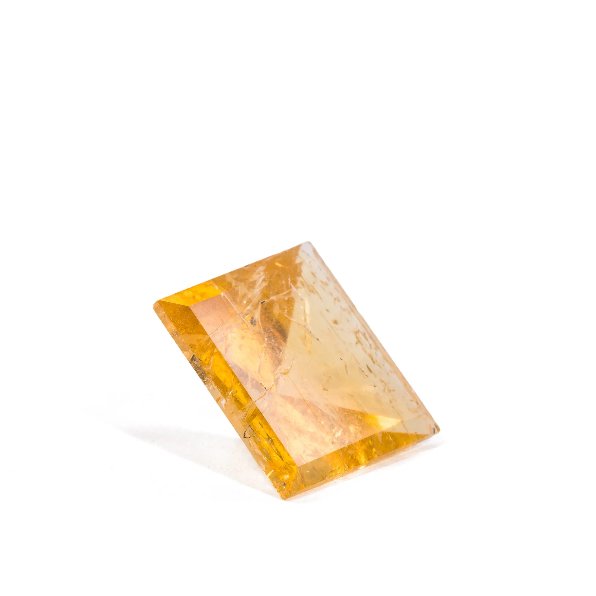 Imperial Topaz 8.14 Carat Square Cut Faceted Gemstone