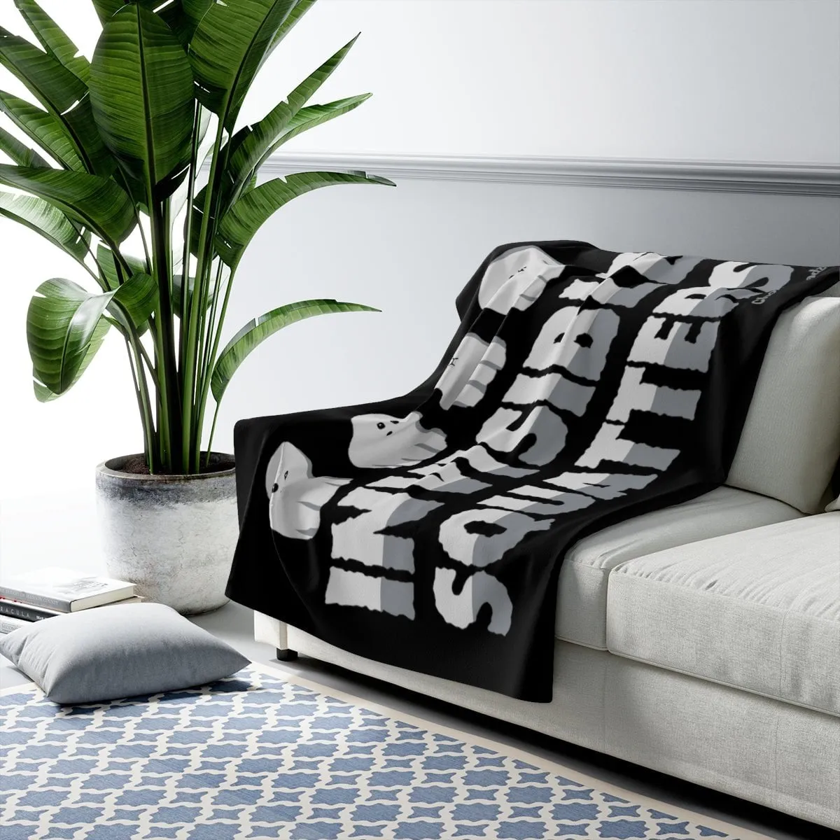 Invisible Squatters Sherpa Fleece Blanket