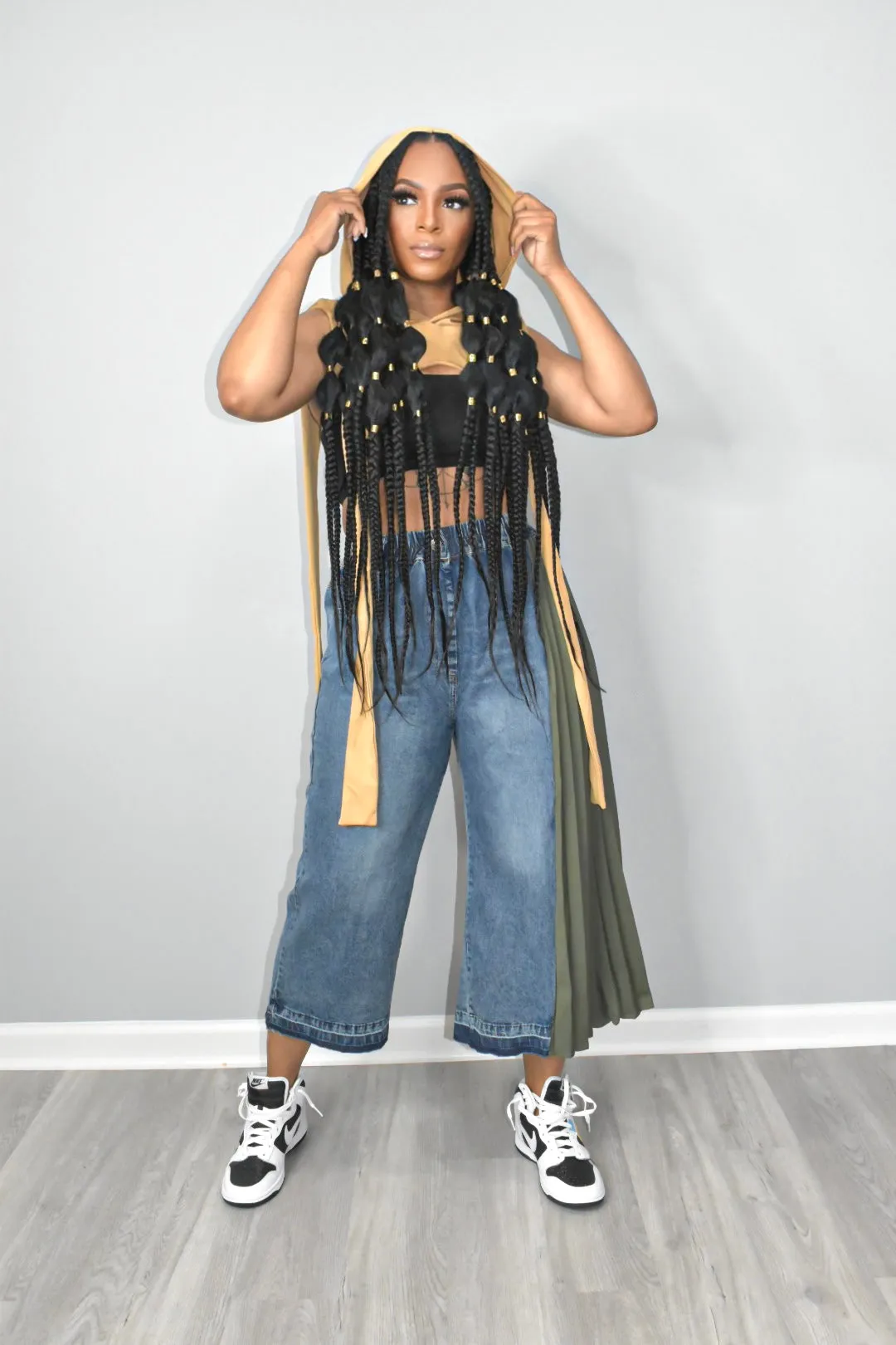 Irie Irregular Hooded Ultra Crop