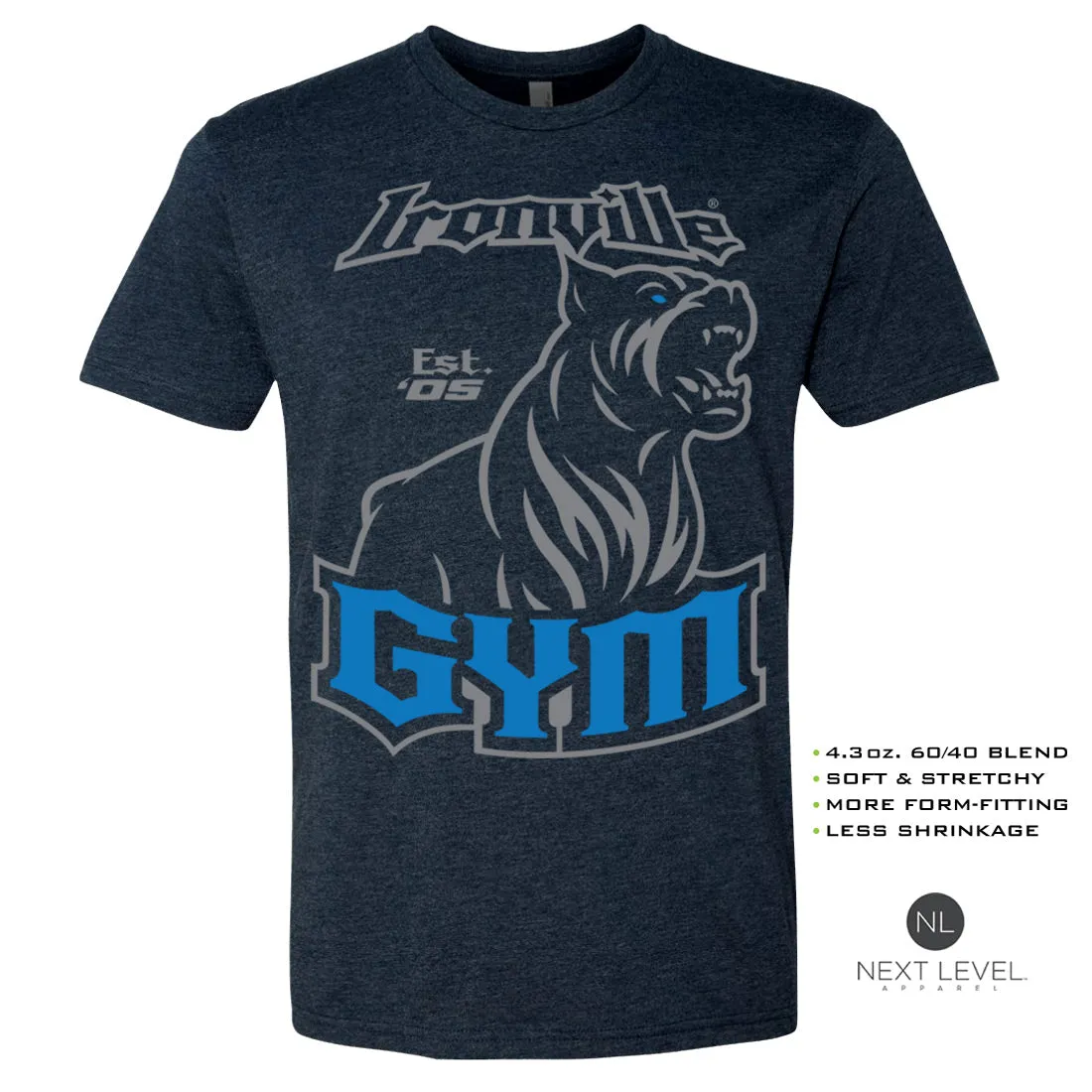 Ironville GYM PITBULL Soft-Blend Fitted Gym T-shirt