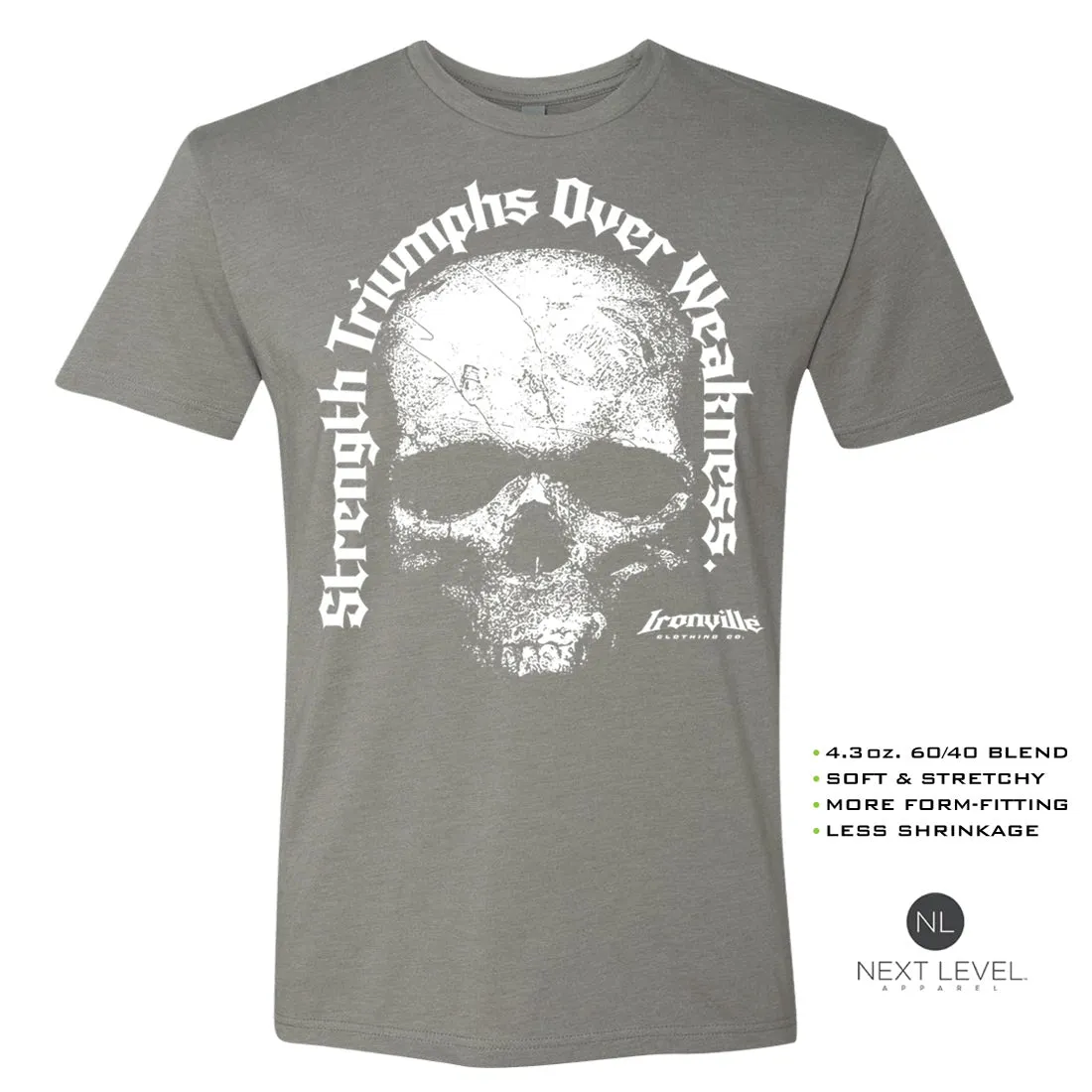 Ironville STRENGTH TRIUMPHS Soft-Blend Fitted Gym T-shirt