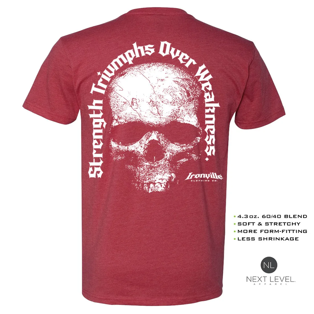 Ironville STRENGTH TRIUMPHS Soft-Blend Fitted Gym T-shirt
