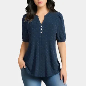 Isa - Blouse with v neckline