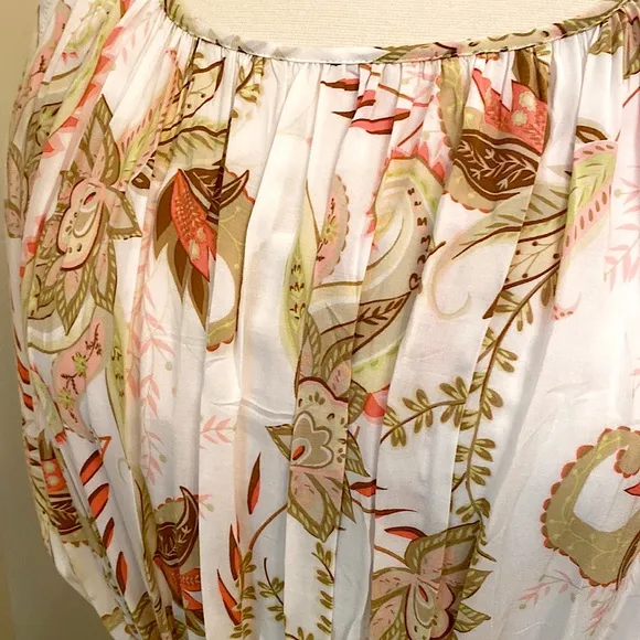 J. Jill Boho Floral Paisley Layered Tank Sleeveless Blouson MIDI Dress Size S