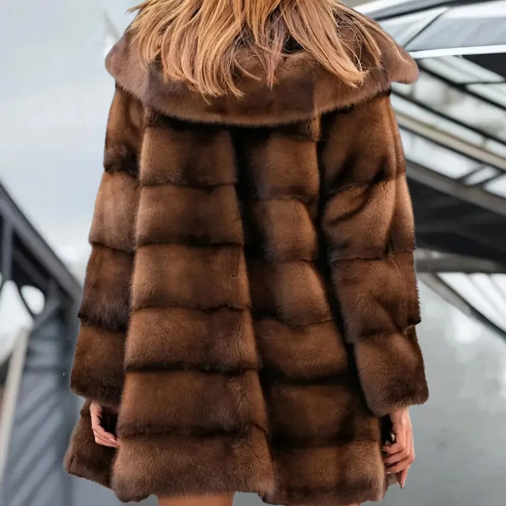 Jacinta - trendy women's coat with fashionable hood