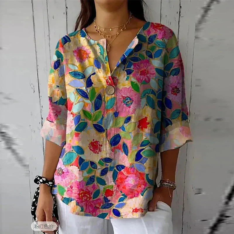 Janice | Comfortable Ladies Blouse with summer print