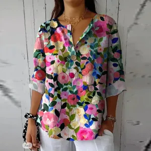 Janice | Comfortable Ladies Blouse with summer print
