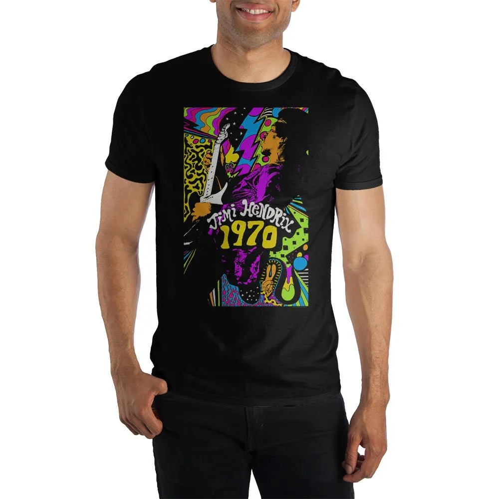 Jimi Hendrix 1970 Crew Neck Short Sleeve T shirt