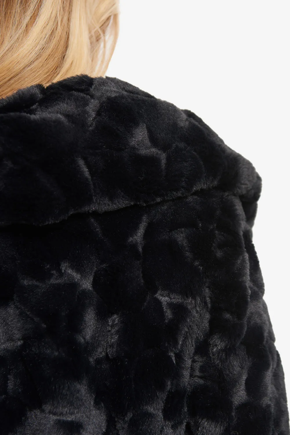 Joseph Ribkoff Black/Grey Newspaper Print Reversible Coat Style 214934